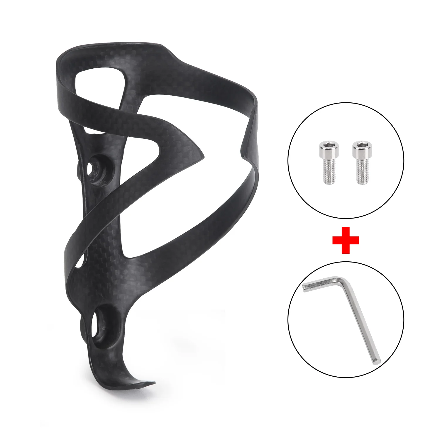 

KABON Lightweight Carbon Fiber Bike Water Bottle Holder for Road Bike MTB Cycling Accessories, Matte/glossy