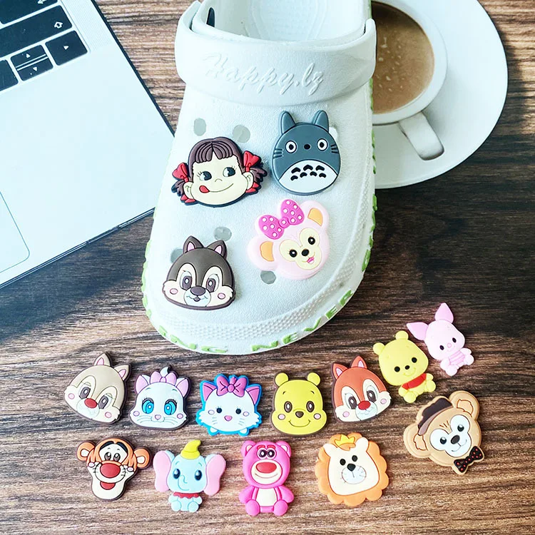 

2022 design cartoon cat crocodile charm animal Clogs Shoes decoration