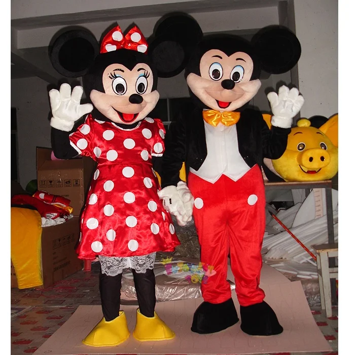 

Hot sales CE Human mascot Mickey and Minnie Mascot Costume for Adult