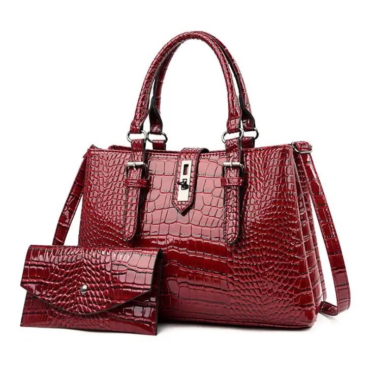 

Handbag fashion lady Bag 3 in 1 set Women's Bag Lady Handbag Multifunctional PU bag for Wholesale