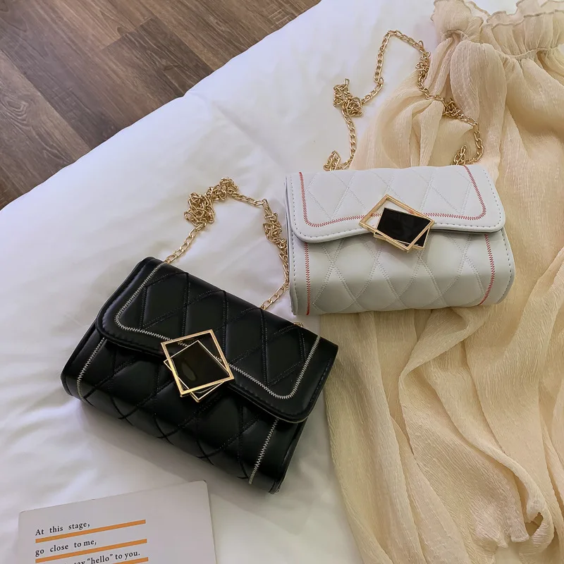 

ins latest small square bag fashion rhombus chain shoulder messenger bag