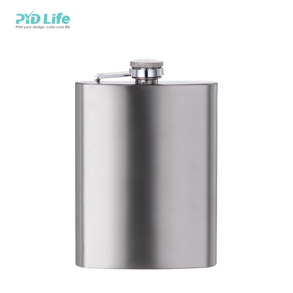 

PYD Life Wholesale RTS Custom Engraving 8oz Silver Matte Stainless Steel Hip Flasks