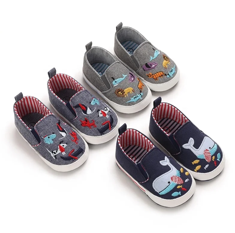 

Slip On Cute Whale Toddler Infant Newborn Girl Boy Walking Baby Casual Shoes
