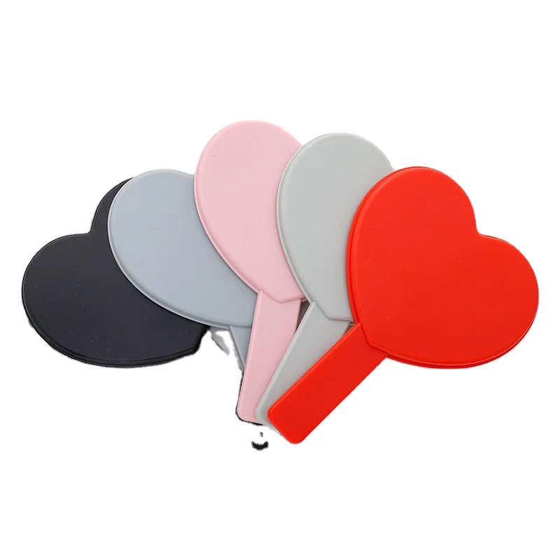 

Low Price Creative Custom Design Heart Shape Mirror Hand Held Makeup Mirror For Girls