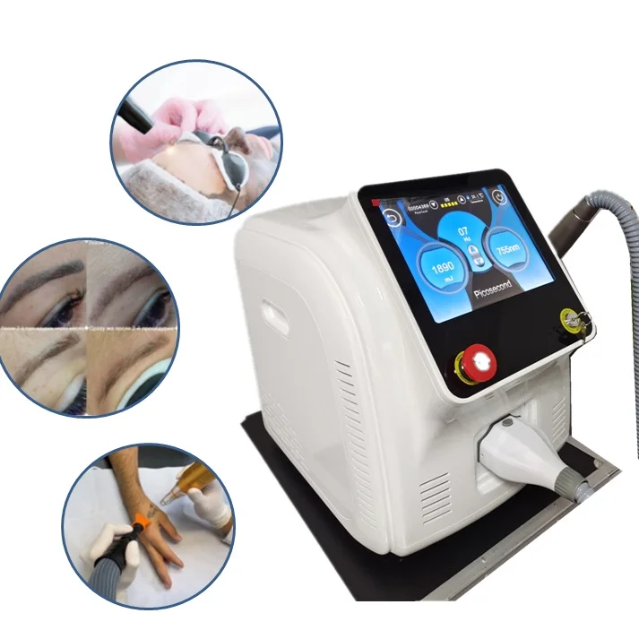 

Hot sales portable freckles pigmentation q switch nd yag eyebrow picosecond laser tattoo removal machine