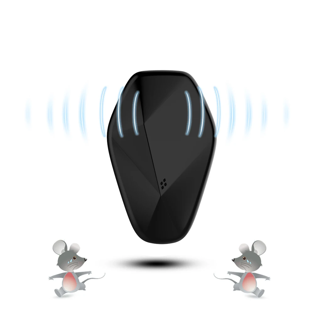 

Ultrasonic Pest Repeller Electronic Insect Cockroach Rat Control Wide Range Protection Home, White and black