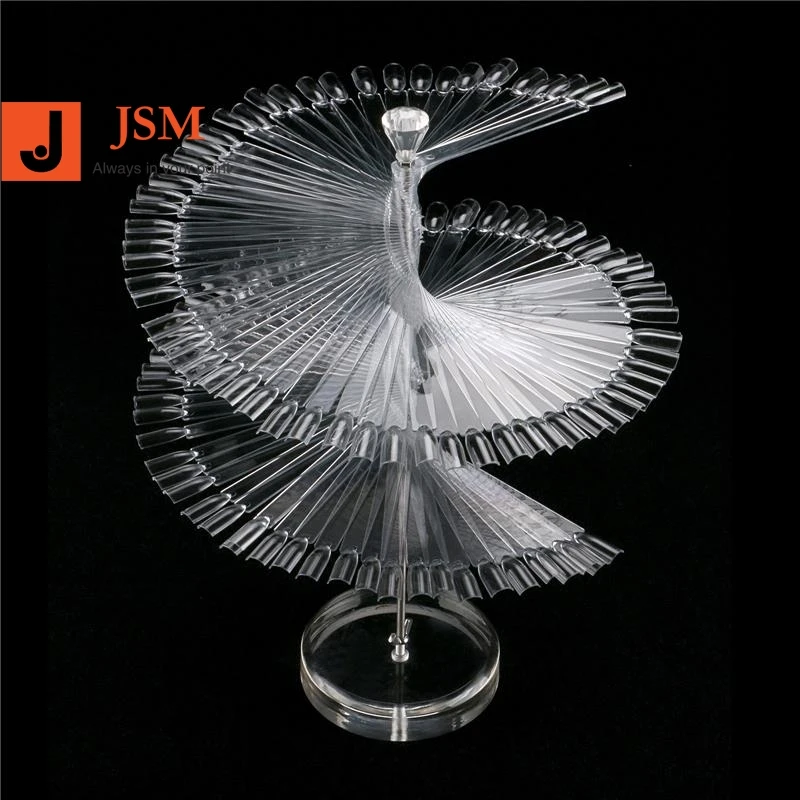 

Clear Rotary Style 120 Pcs False Tips Nail polish color card template Display Tool Nail