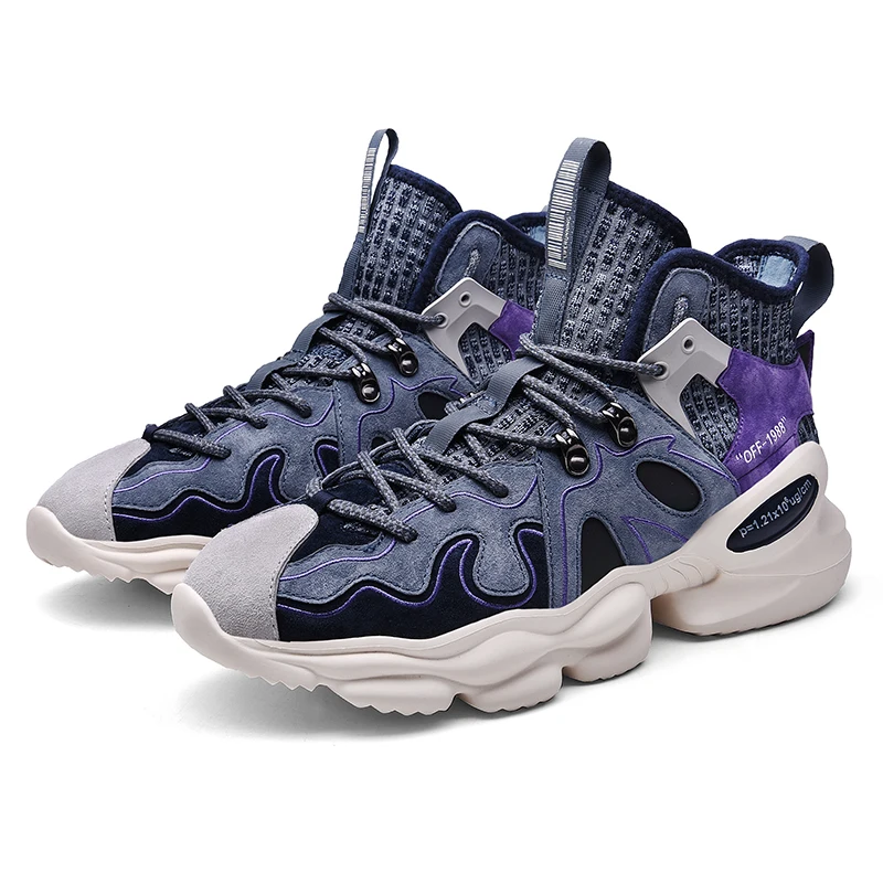 

Drop Shipping 2020 Design Fashion Sneakers 3M Reflective Stylish Chunky Shoes For Men, Blue,apricot, blaci, khaki