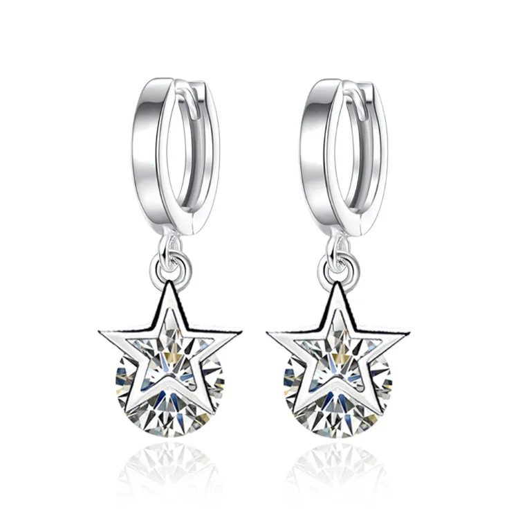 

fancy new fashion design S925 silver earrings hoop earrings fine jewelry for women