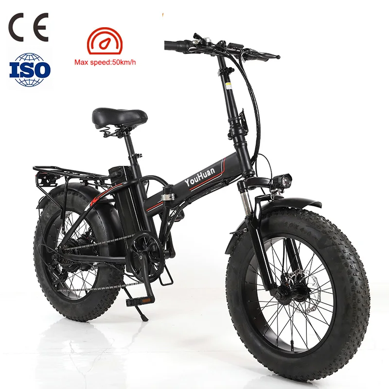 Best selling 20 inch fat tire folding ebike 48V 500W motor electric bicycle High-power electric mountain bike