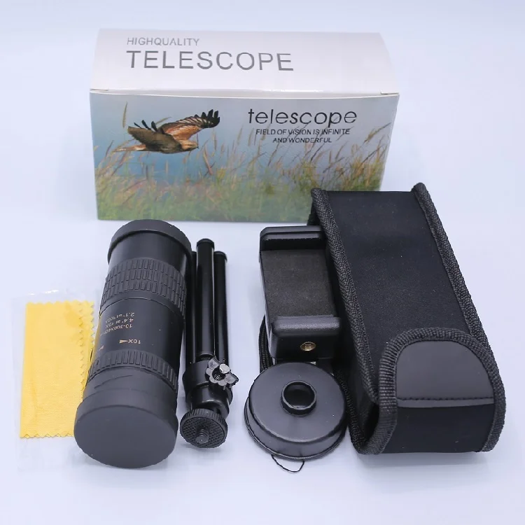 

High Quality Bak4 Prism Telescope Monocular 4k 10-300x40mmm For Hunting Camping Viewing, Coffee