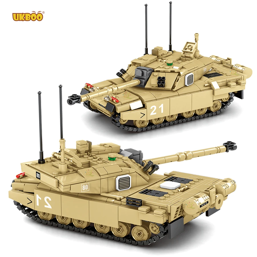 

Free Shipping UKBOO 904PCS British Oman Army FV4034 Challenger 2 CR2 Main Battle Tank Building Block Brick Toy for Boy Gift