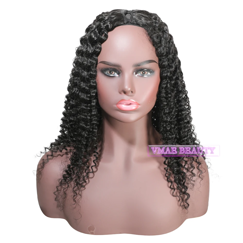 

VMAE Virgin Cuticle Aligned Mongolian 12inch Short 3A 3B 3C 4A 4B 4C Afro Kinky Curly Upart Human Hair Wig for Black Women