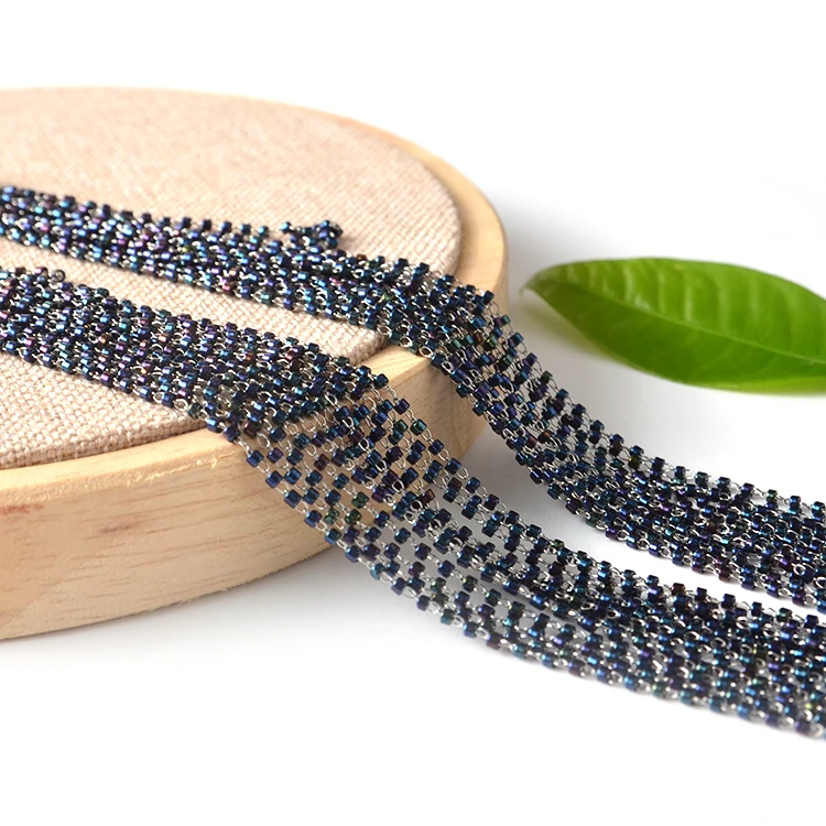 

Colored Miyuki Bead Chain Cheap Miyuki Chain For Necklace Long Chain Accessories