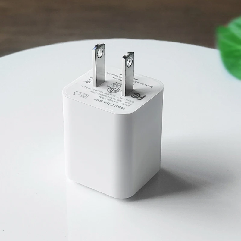 

For Iphone For Ipad Device Wall Charger UBS Wall Charger Mini Adapter Portable Power Cell Phone US Plug Charger, White