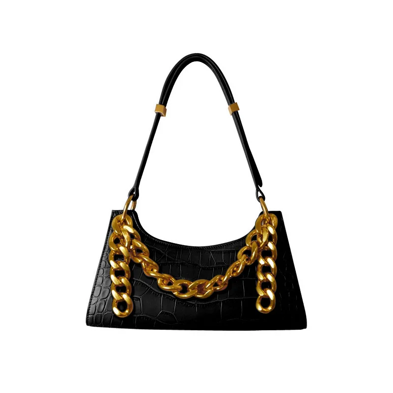 

2020 Mini Retro PU Leather Chains Shoulder hand bag Stone Pattern Female Purse Purple Tote Bags For Women Handbags, Purple white black