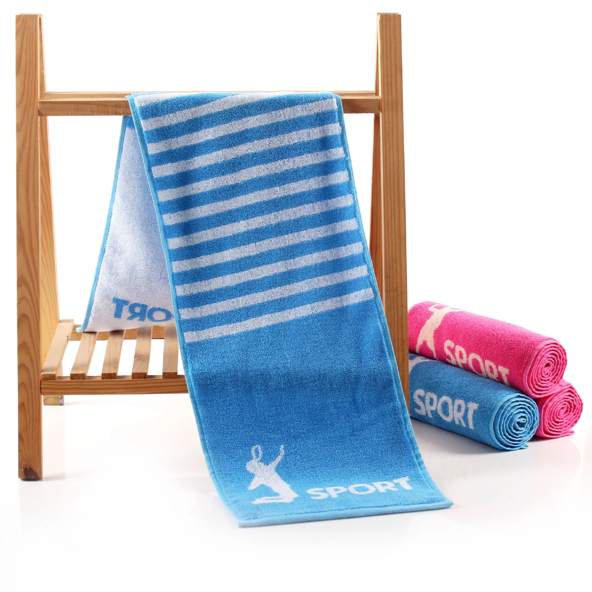 
Wholesale Absorbent And Soft Yarn Dyed Jacquard Terry Cotton Sports GYM Towel 