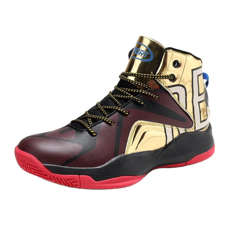 

hot a-shock outsole pu upper fashion sport male basketball shoes for man good quality made in jinjiang, Gold/blue