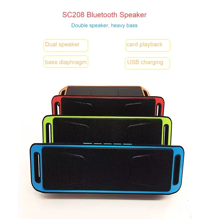 Outdoor bluetooth speaker Portable wireless speaker super bass mp3 speaker SC208 - ANKUX.COM