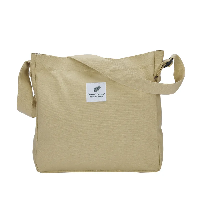 

Autumn and winter new canvas women's simple Korean version tide high-capacity student tutorial bag leisure One Shoulder cheap, Customizable