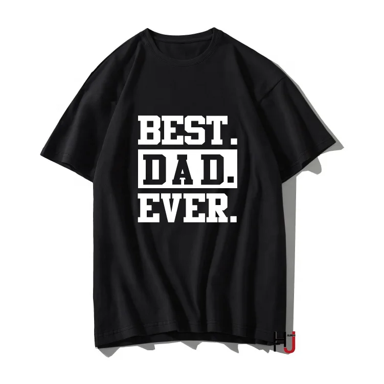 

Best Dad Ever Men Letters T Shirt Father's Day Cotton Short Sleeve Tee Gifts