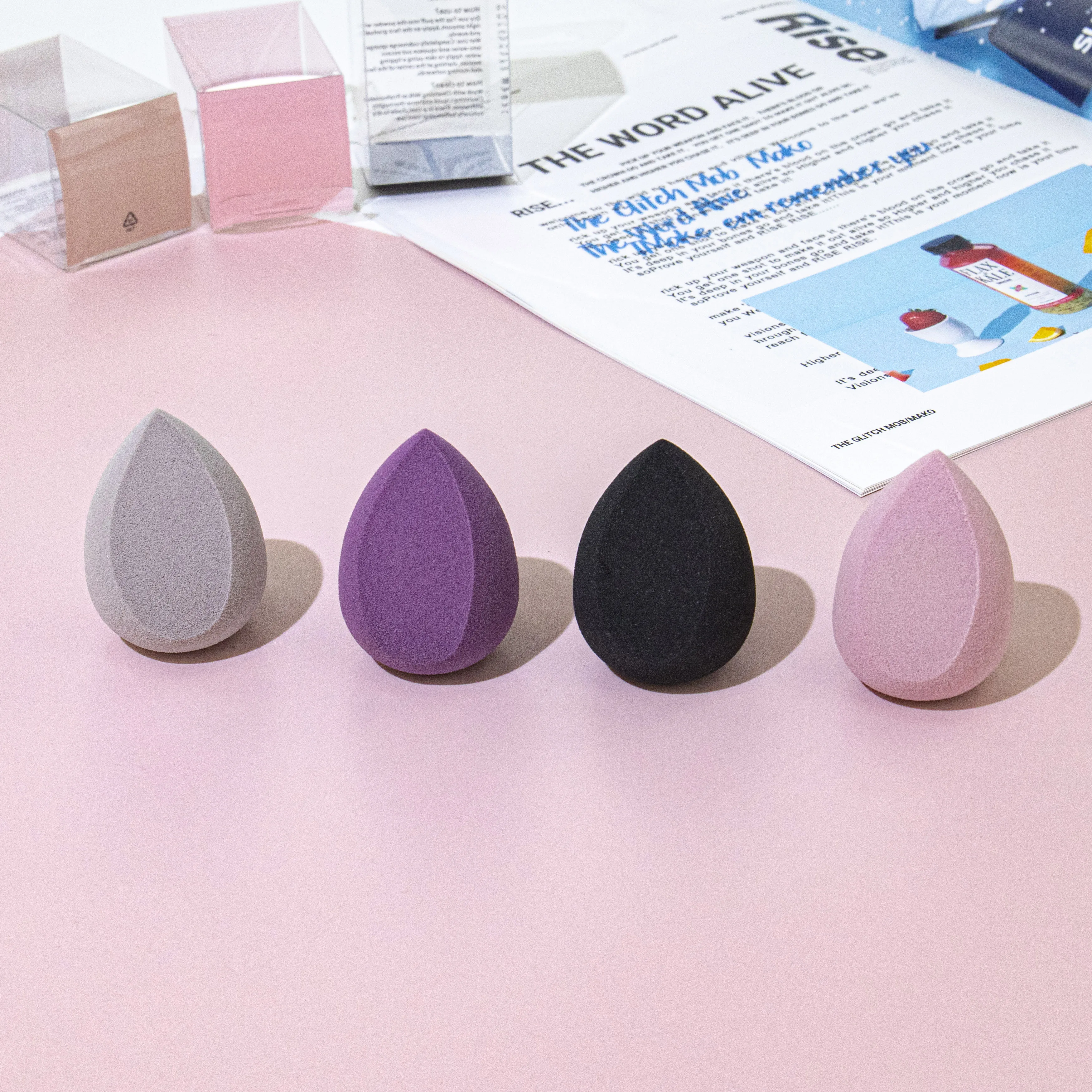 

2021 New arrival Makeup Sponge powder puff Wholesale NO Latex Free Beauty Egg makeup sponge custom makeup sponge blender, Multi colors