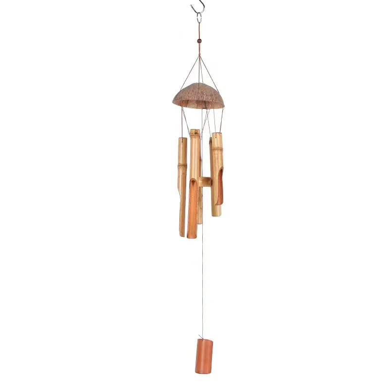 

Tailai Decorative and classic coconut shell bamboo wind chime exclusive aeolian bells for wholesale