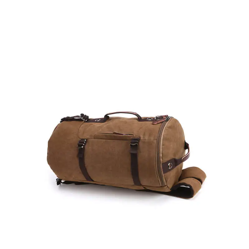 

High quality canvas vintage rucksack private label duffle duffle bag men