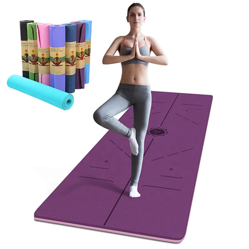 

Anti Slip Foldable Thick Tpe Double Layer Yago Mats Eco Friendly Exercise Cork Yoga Mat Wholesale Fitness Mats, Multiple color available