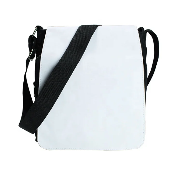 

Prosub Sublimation Shoulder Bag Logo Print Small blank polyester Canvas Crossbody Bag Sublimation Messenger Bags, Black