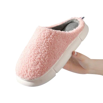 

Autumn/winter simple floor home indoor bedroom quiet anti-slip fashion cotton slippers women, As picture
