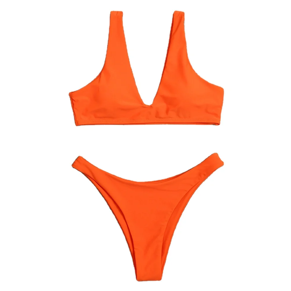 

New arrival green orange sexy bikini swimsuit women's bikini set swimwear
