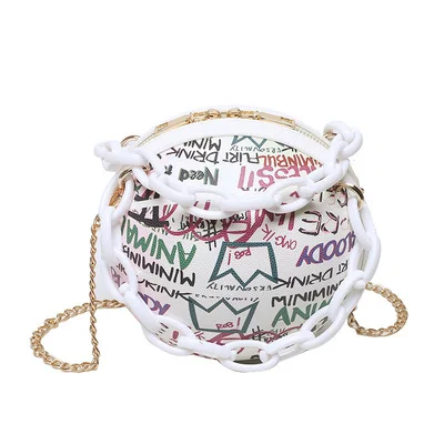 

Wefans Graffiti Female Bag Chain Small Fragrant Wind New 2020 Foreign Style High Sense Fragrant Wind Small Crossbody Bag