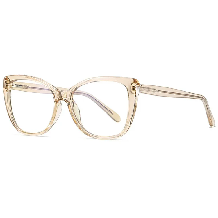 

2020 Classic quality Blue Light Blocking Eyeglasses tr90 Frame with Clear Lenses fashion women cat's eye sunglasses