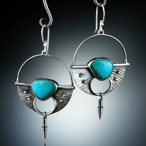 

Jewelry Accessories Fashion Earrings Silver Indian Jewelry Vintage Ethnic Boho Long Drop Earrings for Women Bride Gifts