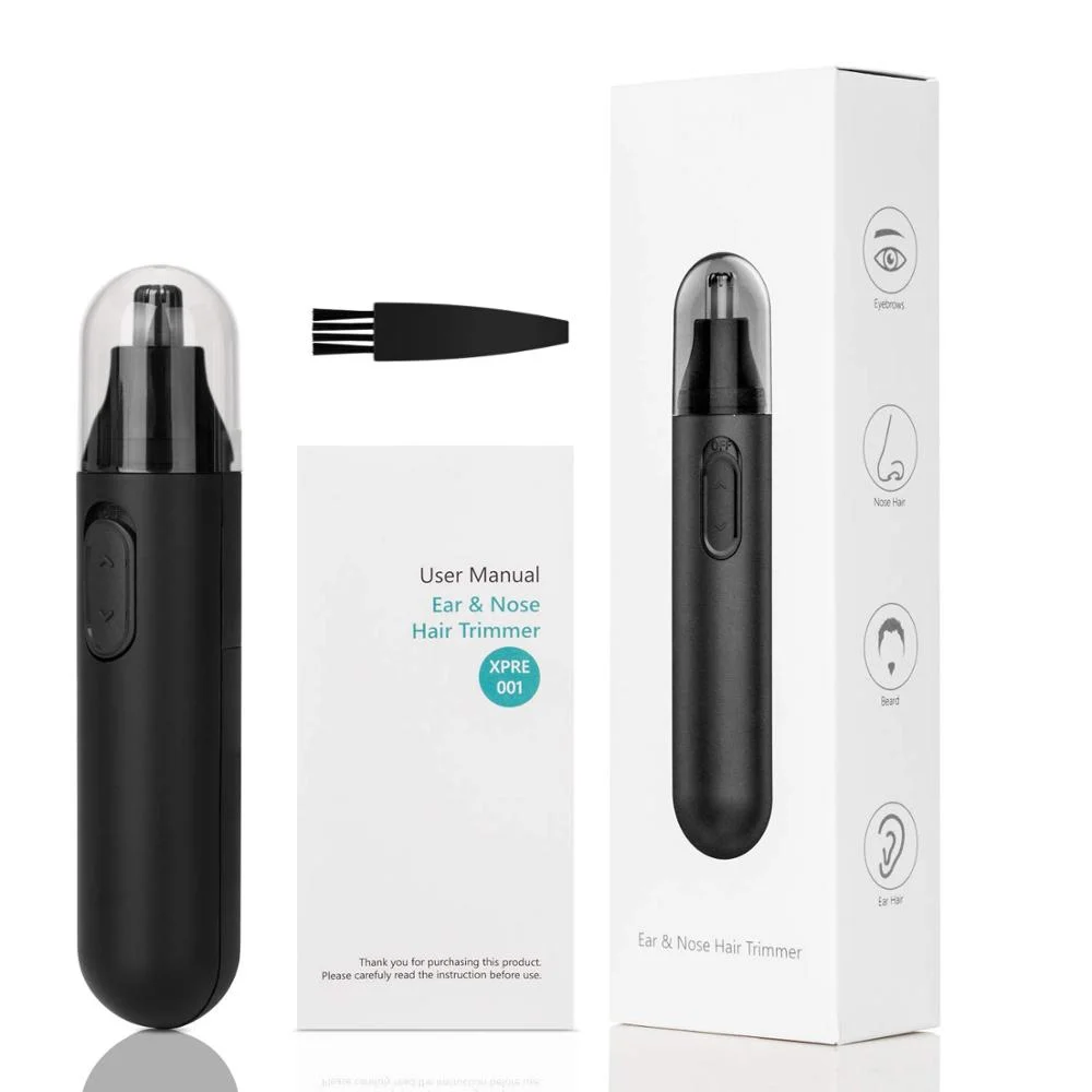 
Factory Painless Waterproof Stainless Steel Head Men Ear Nose Hair Trimmer Clipper 