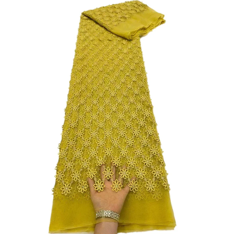 

Smeda african embroidery tulle french lace fabric SMD11N001