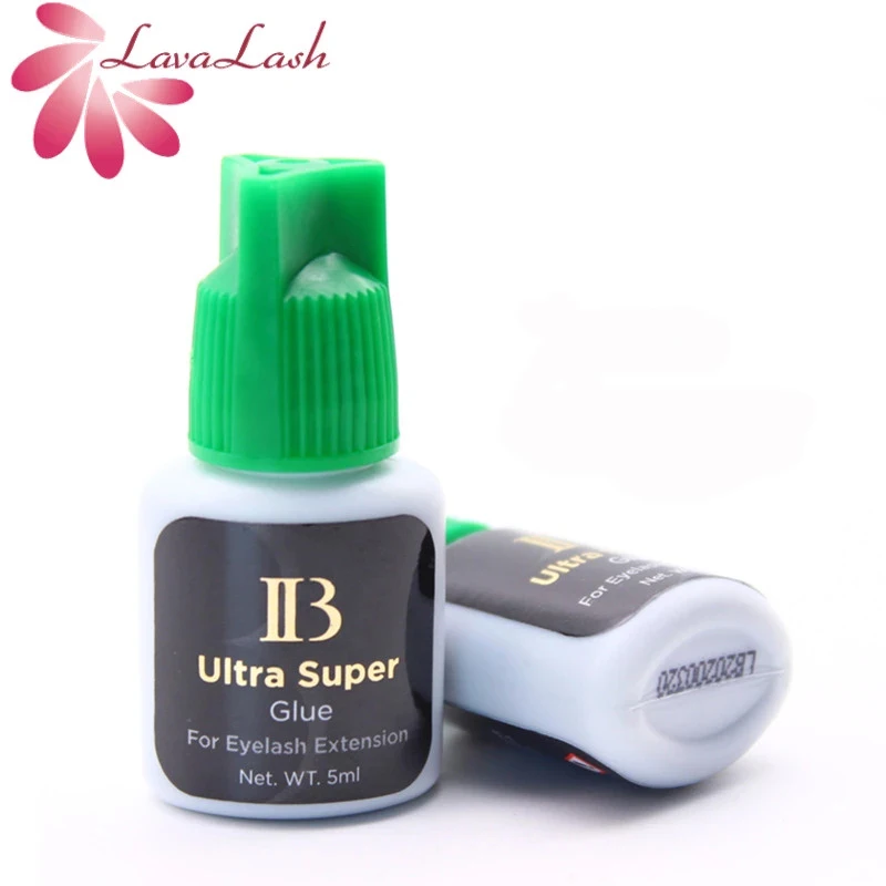 

Long lasting i-beauty 5ml Korea original eyelash extension IB Ultra Super glue green cap 2s drying black OEM ODM IB eyelash glue