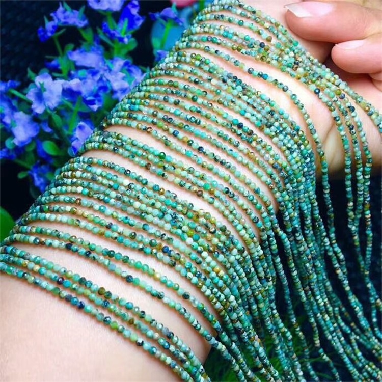 

Gemstone Beads  Turquoise Natural Quartz Crystal Faceted Cut Loose Bead, As picture