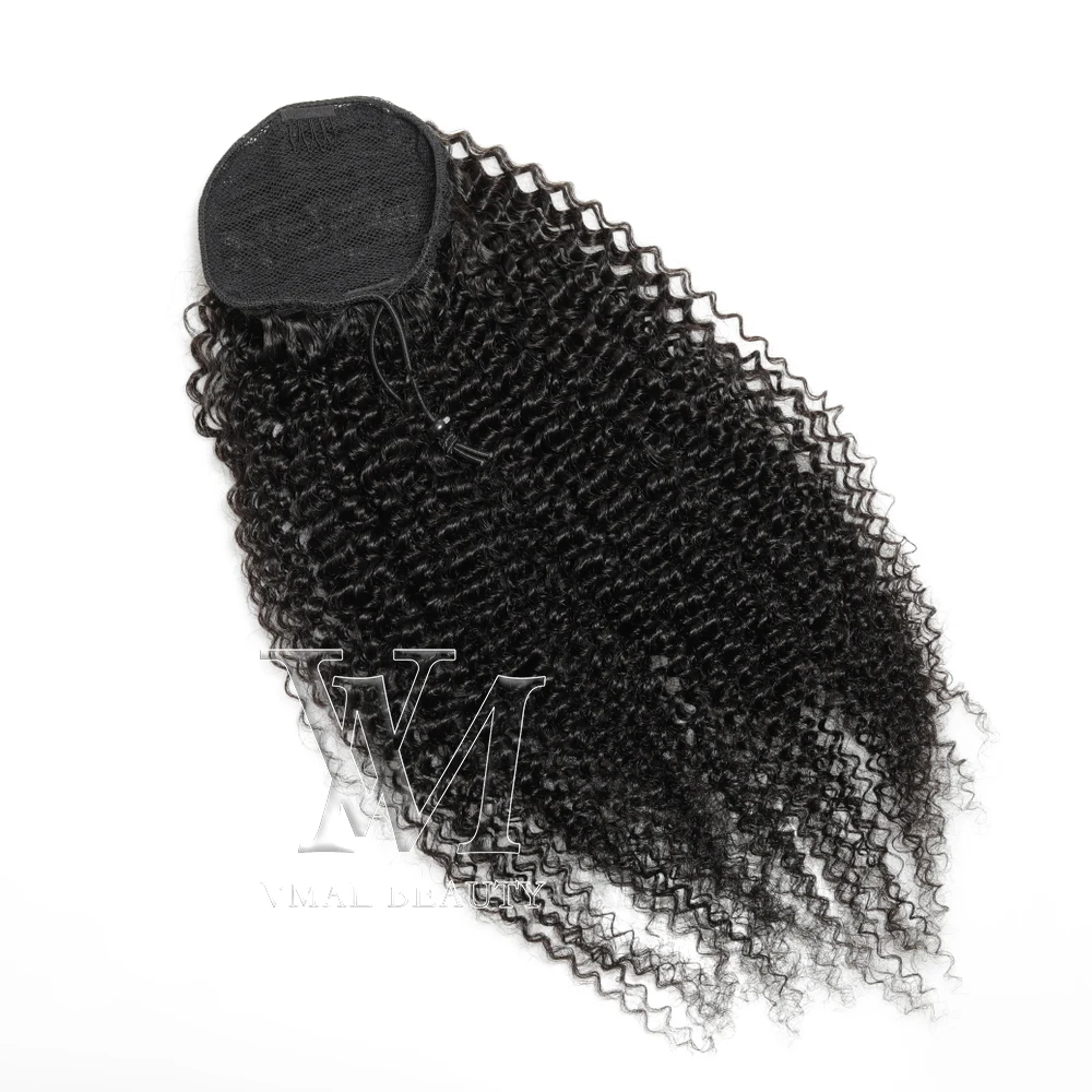 

Vmae 11A Vietnamese Natural Color 120g 3A 3B 3C 4A 4B 4C Kinky Curly Drawstring Ponytail Virgin Human Hair extension