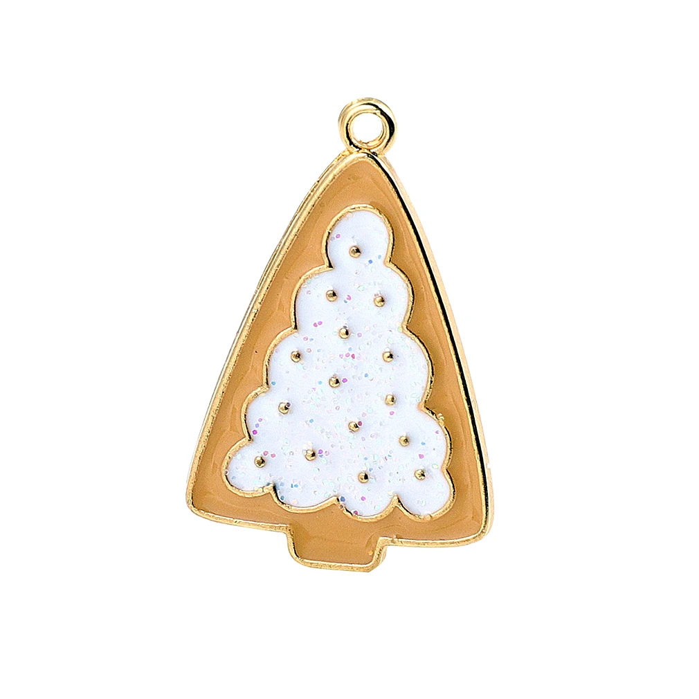 

White Coffee Big Tree Gold-plated Oil Drop Alloy Pendant for Jewelry necklace keychain Bracelet Making woman gifts, As shown