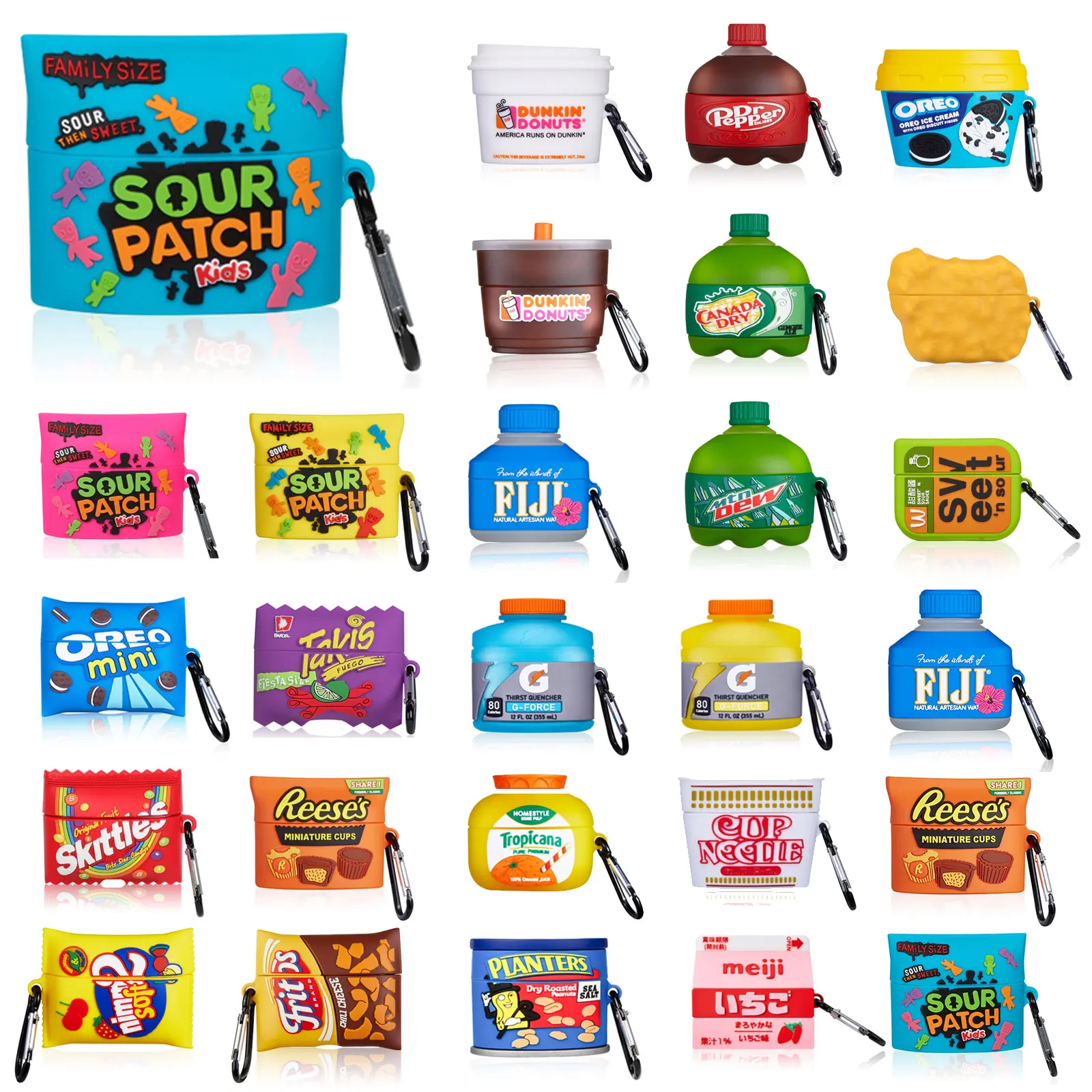 

Hot Sale Earphone Accessories Designers 3D Soft Silicone Case For Cover Candy Food Airpod Case For Airpod Pro / 3, Multiple colors