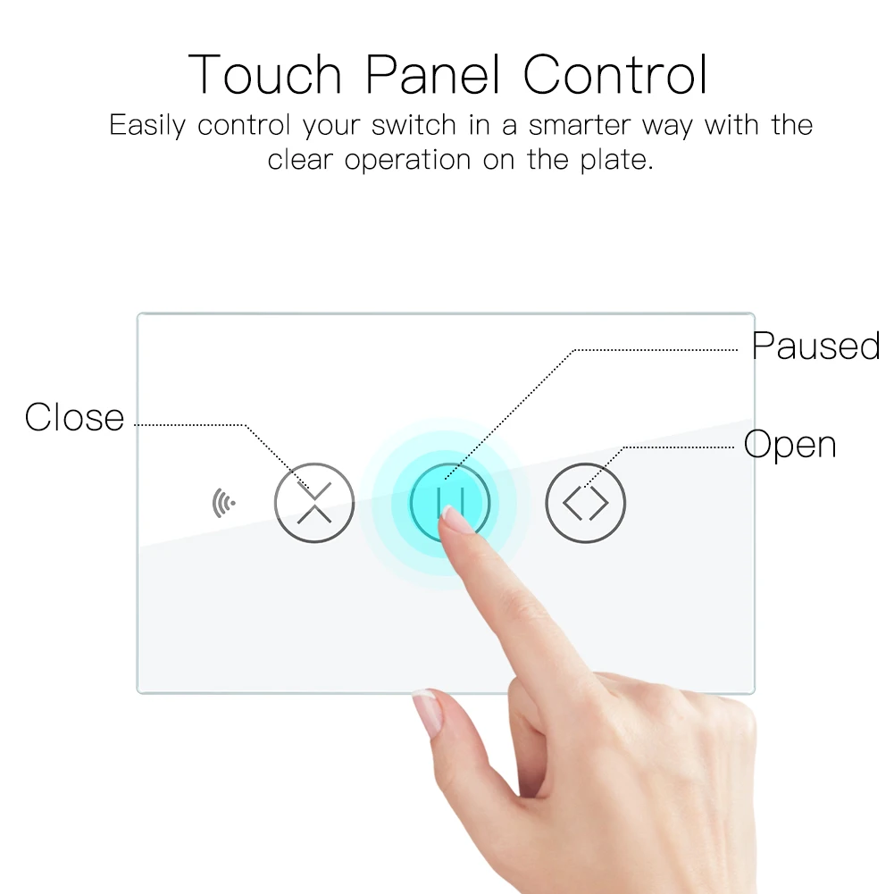 Приложения smart touch. WIFI+rf433 Curtain Switch.