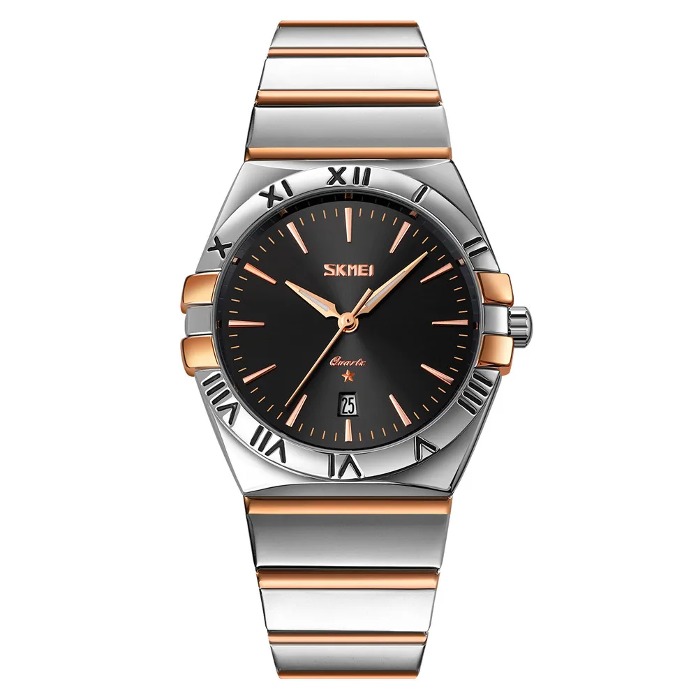

Skmei 9257 Stainless Steel Band Japan Quartz Movement Men Watch Water Resistant