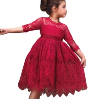 

Bear Leader Baby Girl Autumn Children's Lace Solid Party Kids Princess Dress