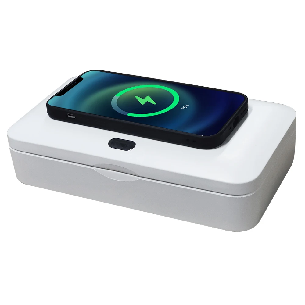 

15W 10W UV Light Cell Phone Cleaner UV Sterilizer Box Disinfection With Mobile Phone Wireless Charging