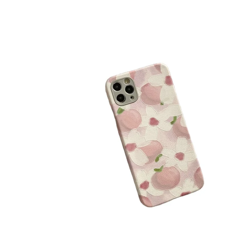 

Two lovely pink peach hot selling case for iphone x xr xs max 8 plus 11 12 pro max 13 case, 2 designs