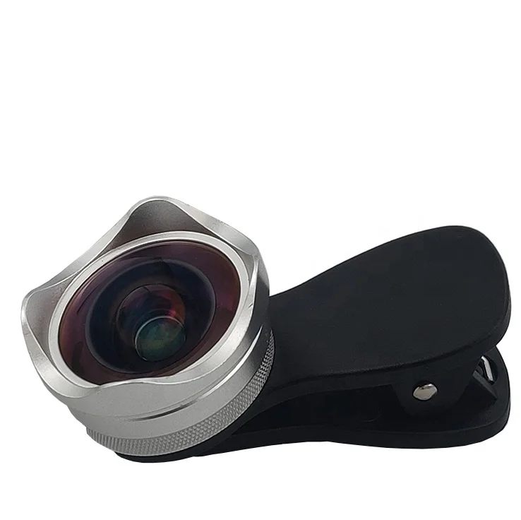 

Phone Telescope Telephoto Lens Fisheye 0.63x Wide Angle Macro Lens Closeup Shot 4 In 1 Mobile Phone Camera Lens Tripod Vlog Kit, Silver