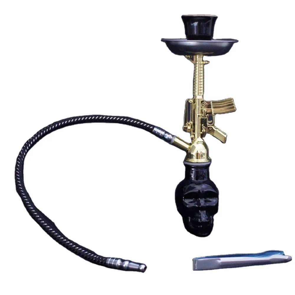 

Hot Sale Small Ak47 Gun Shape Portable Narguile Hookah