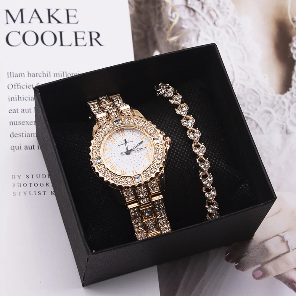 

Womens watch and bracelet sets watch with diamond gold ladies top luxury brand ladies Casual Women's Bracelet Watches
